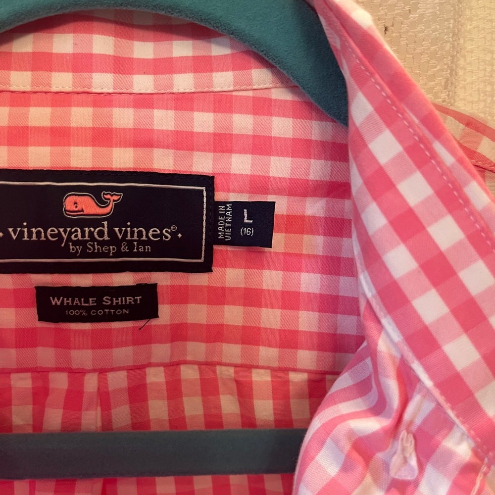 Vineyard Vines Gingham Button Down Shirt L - Picture 3 of 7